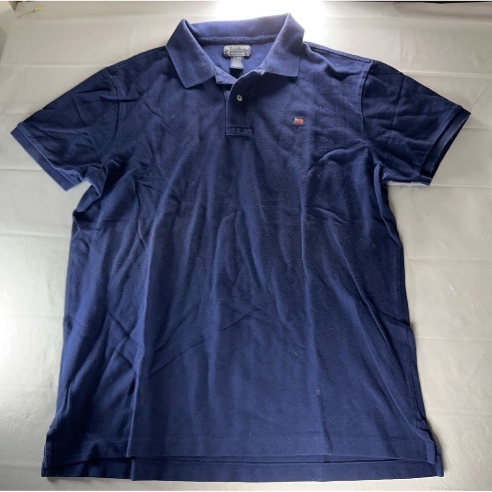 Ralph Lauren Polo Jeans Co Polo Shirt‎ Mens XL Blue Cotton Golf Flag Logo